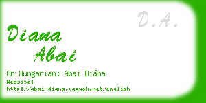 diana abai business card